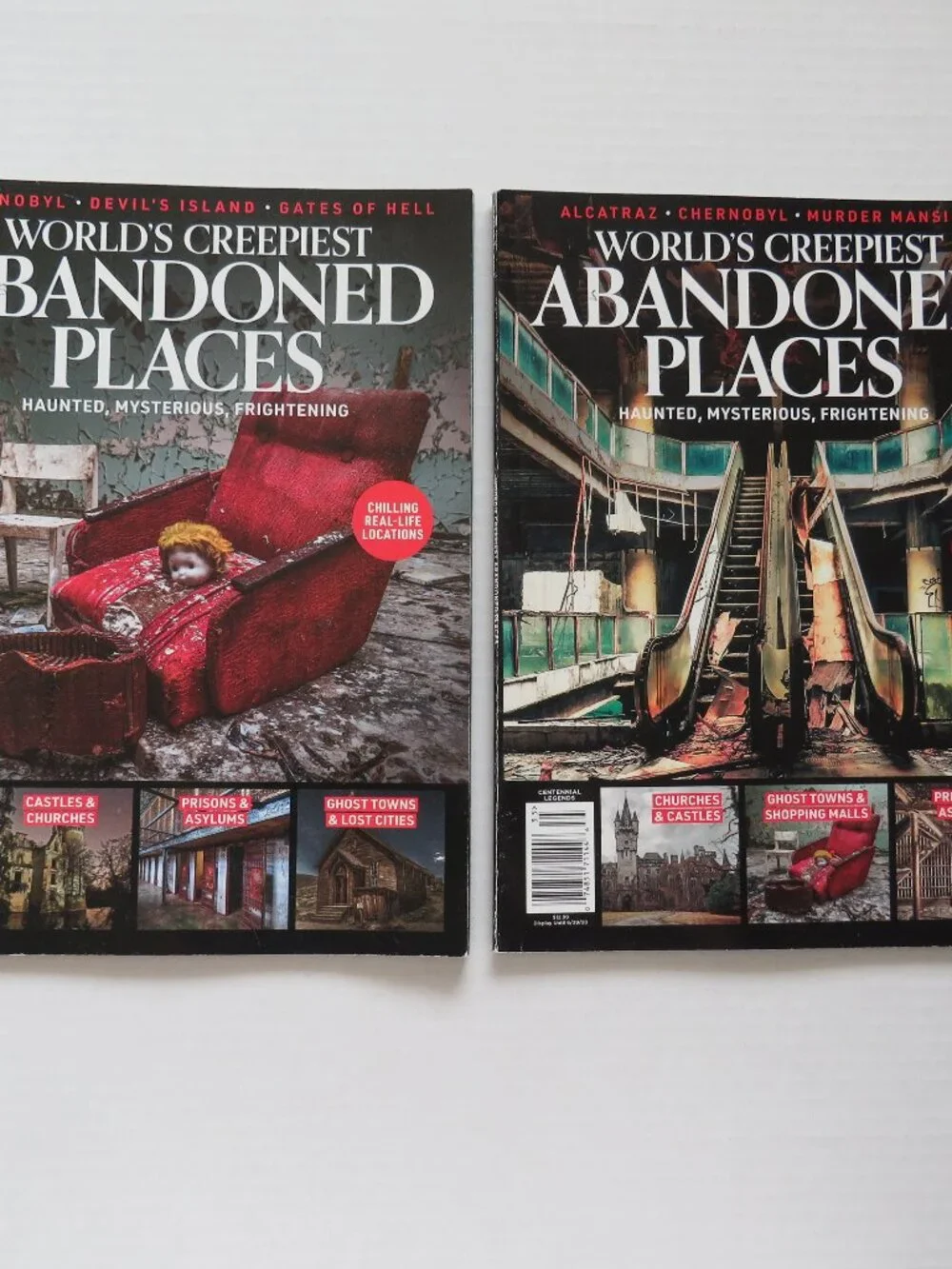 WORLD'S CREEPIEST ABANDONED PLACES LOT OF 2 MAGAZINES CENTENNIAL SPECIALS 2022
